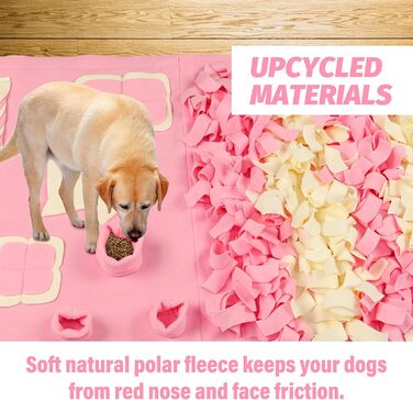 Килимок для носа собак великих та малих (100,1 x 100,1 см) – розвиваюча іграшка, легко заповнювати, машинне прання, навчання, активність/іграшка для домашніх тварин, ідеально для зняття стресу, рожевий