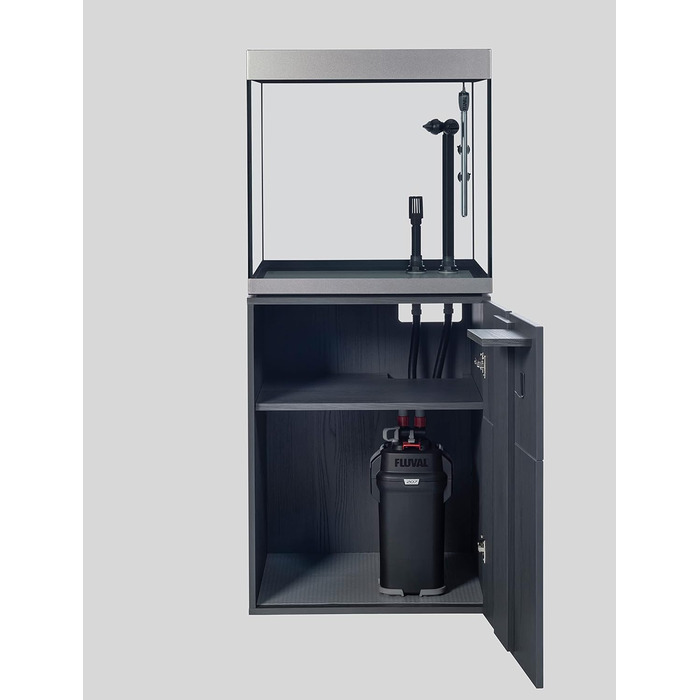 Акваріумний комплект Fluval Siena 160, 166 л, з біло-графітовою тумбою
