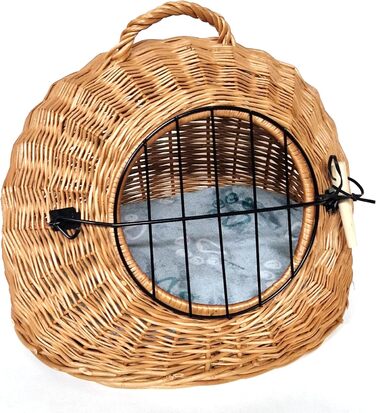 Тігана - Корзина-лежанка для котів з лози, 45 см, з подушкою