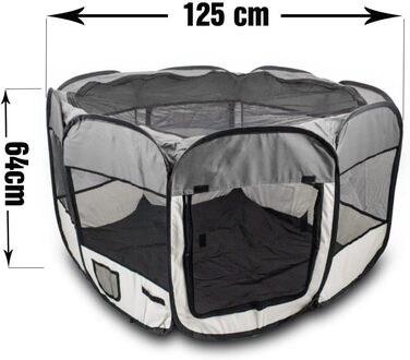 BITUXX® Вольєр для цуценят, вольєр для тварин, переносний вольєр-клітка, кутовий, складаний (зелений)