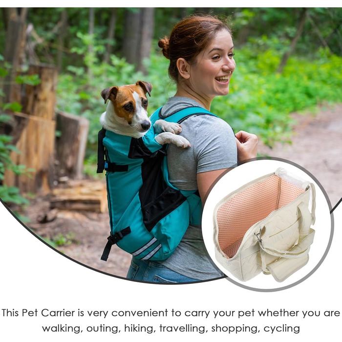 Транспортна сумка для тварин WEKAMOS: переноска для собак та котів, тканинна, для подорожей