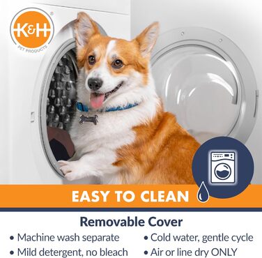 Підвищення для собак K&H Pet Products Eimer Booster з кріпленням для безпеки, сірий/кремовий, для маленьких собак