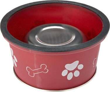 Тарілка для тварин Trixie з нержавіючої сталі з пластиковим покриттям, 15 см, 0.9 л, кольорова (1 шт.)