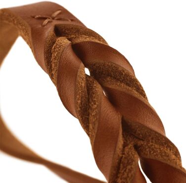 HUNTER Dressurhalsung SOLID EDUCATION: шкіряний сідловий ремінь для тренувань, колір cognac, розмір M-L, Made in Germany