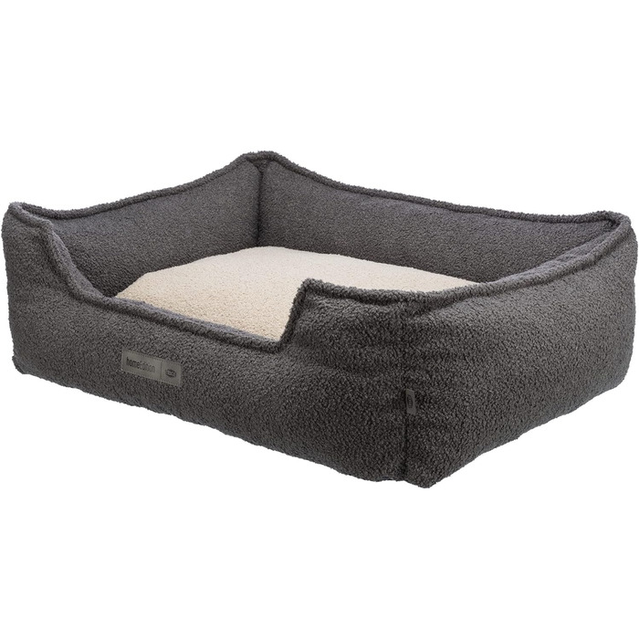 ТРИКСІ (TRIXIE) лежанка для собак Coline, 80x65 см, з перероблених матеріалів, антиковзаюча, для середніх собак, сіро-бежева