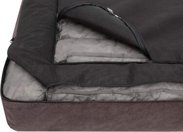 Крісло-лежанка для собак, лежанка-софа, м'яке ліжко для собак, 80x53 см (XXL, коричневий)