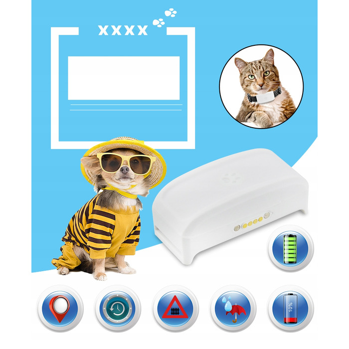 GPS-нашийник локатор TK911 для собак та котів з підтримкою SOS та мобільного додатка