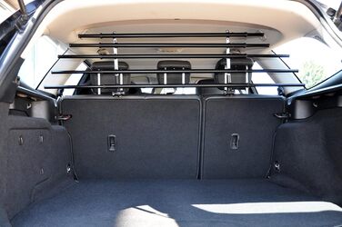 Бар'єр для собак у багажник Dobar® 62200 - складаний, універсальний, для автомобіля, з нержавіючої сталі, 28-36 x 82-141 см, чорний