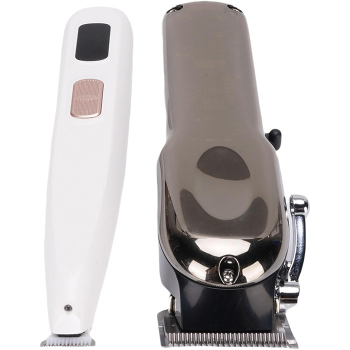 Набір для догляду за собаками 2-в-1: бездротовий тихий триммер для лап з 4 гребінцями та LED-дисплеєм (для собак, котів, коней, корів)