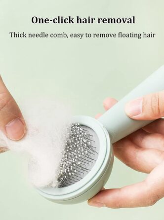 Щітка для котів, щітка для собак, видалення шерсті тварин, для короткої та довгої шерсті, самоочисна, біла