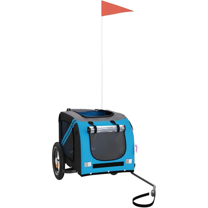 Причіп для собак на велосипед, Oxford, 30 кг, блакитний/сірий - Pet Trailer Model93869