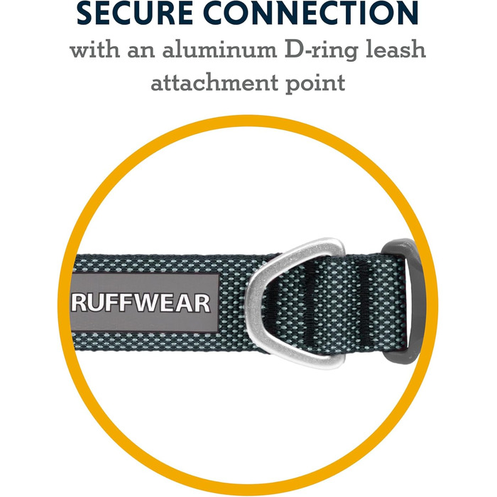 Нашийник для собак Ruffwear Hi & Light, ультраміцний та легкий, сірий Базальт, 51-66 см