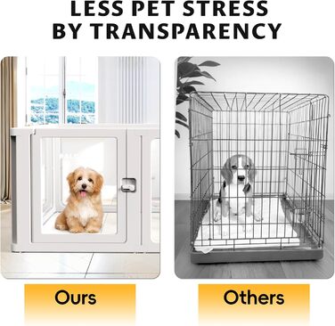 PALOPALO Вольєр XXL з прозорого акрилу для цуценят, собак-матерів та кішок – легка портативна будка для собак з легкою збіркою, дихаюча конструкція для дому