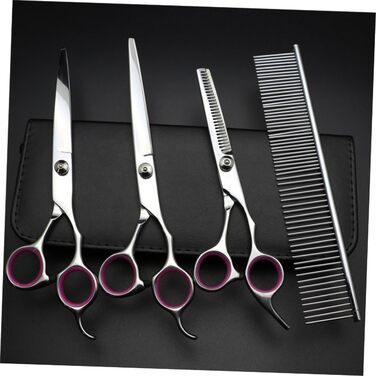 Набір для стрижки тварин Angoily: 4 частини (ножиці для собак та котів, гребінець, тканина)