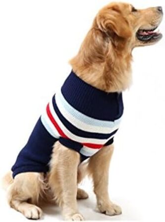 Пуловер VEDEM для собак з візерунком, теплий, для холодної погоди, розмір S, темно-синій