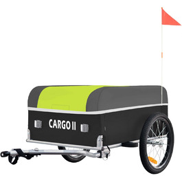 Фahrrad Lastenanhänger Tiggo Cargo II: вантажний велосипедний причіп, 130 літрів, зелений, складна конструкція