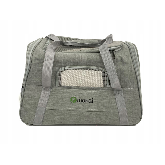 Транспортувальна сумка-переноска для котів та собак, сіра, зручна та портативна