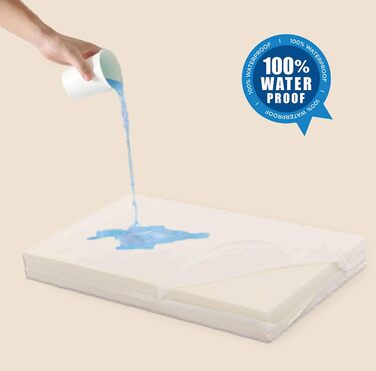 Ортопедичне ліжко для собак Laifug з Memory Foam, велике, з подушкою, водонепроникне, знімний чохол, розмір L (117x71x10 см)