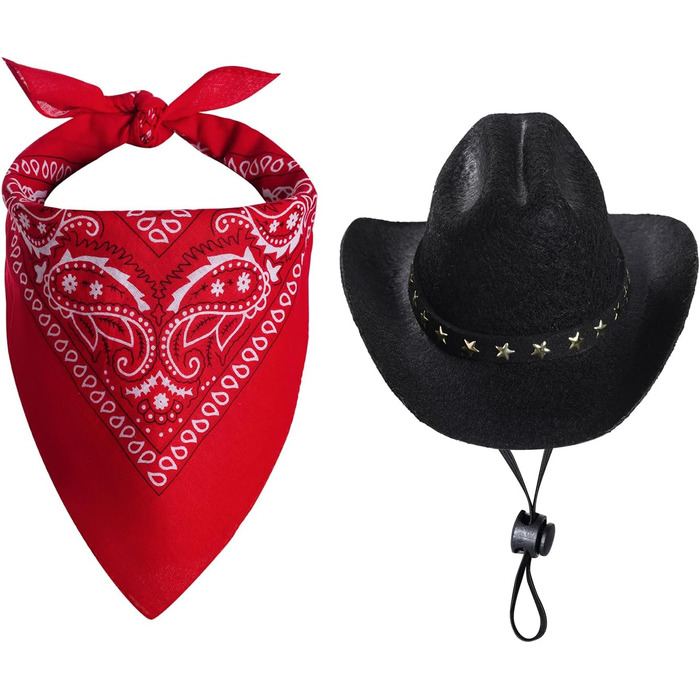 Костюм ковбоя для домашніх тварин, костюми на Хелловін для собак та котів, розмір M, чорний колір