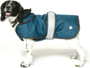 Водонепроникний одяг для собак Danish Design, знімний підкладка з флісу, відбиваючий, блакитний