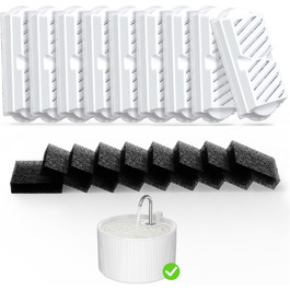 Керамічний фонтанчик для котів 2.2л з автоматичною подачею води, тихий насос та 9 фільтрів