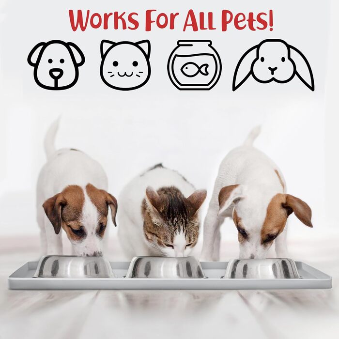 Підкладка під миску для собак DogBuddy, водонепроникна, з неслизького силікону, з високими бортиками (48 x 30,5 см)