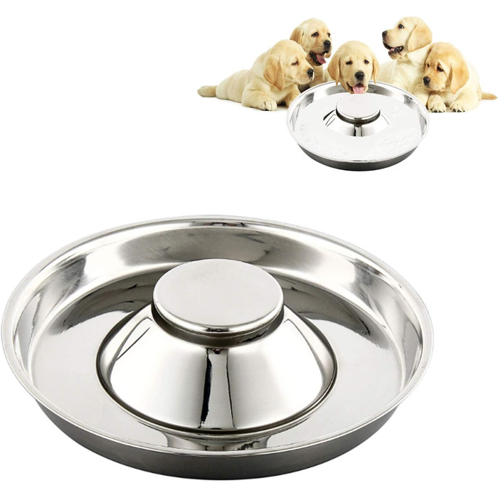 Набори мисок для цуценят та собак з нержавіючої сталі (2 шт.) 30/34 см