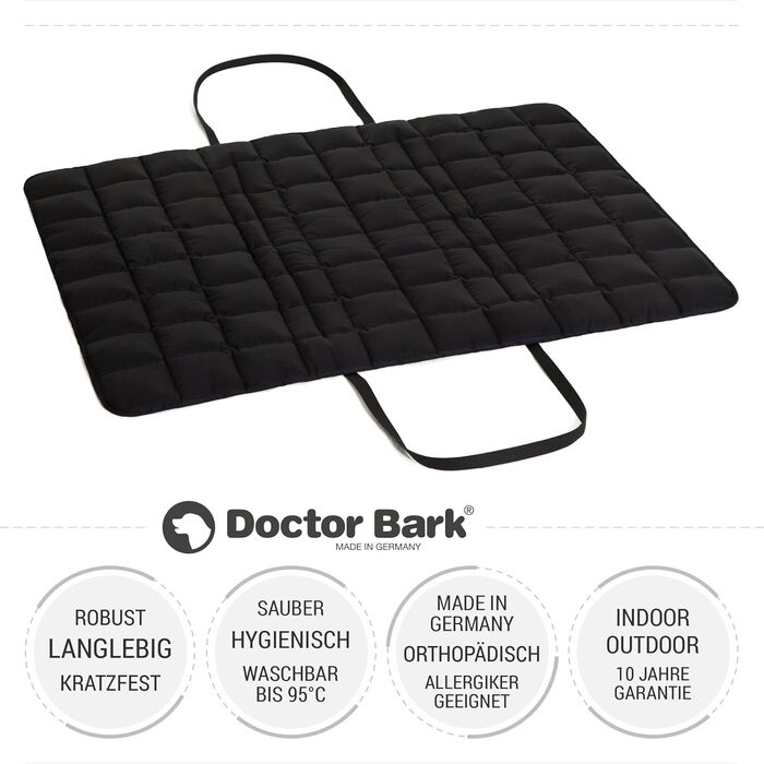 Сумка для подорожей з собакою Doctor Bark, ковдра, підходить для алергіків, 95°C, чорний, розмір L