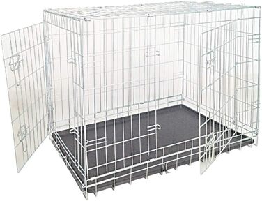 Клітка для тварин Croci C2D00050, металева, цинкована, з двома дверима, 64x48x54 см