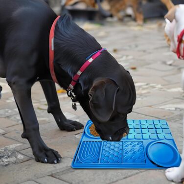 Килимок для повільного годування собак, антистрес, блакитний