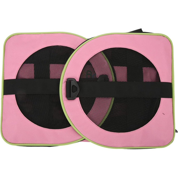 Сумка-переноска для тварин Cloimei Premium 600D Nylon, рожева, для подорожей, з вентиляцією, регульований ремінь