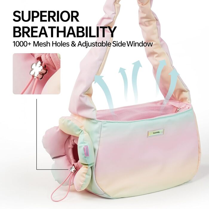 TOUCHDOG Сумка-переноска для собак та котів, рожева, до 6 кг