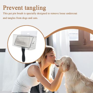 Гребінець для собак від випадіння шерсті з металу: масажний, для видалення підшерстя та вичісування