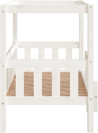 vidaXL Ліжко для собак біле 95,5x73,5x90 см з масиву сосни, спальне місце для тварин
