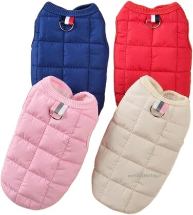 Зимовий теплий одяг для собак, вітронепроникний, утеплений жилет з флісовою підкладкою, одяг для чихуахуа та аксесуари для домашніх тварин для холодної погоди, легкий та ізольований бежевий XL