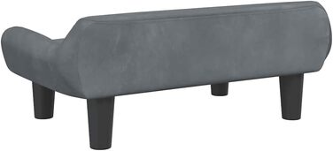 Крісло-ліжко для собак, м'яке лежання, диванчик для маленьких собак та котів, лежанка для домашніх тварин, оксамит (темно-сірий)