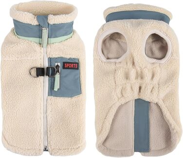 Теплий зимовий пуховик для собак FeimaX: вільний, з D-порогом, для маленьких та середніх собак (зелено-бежевий, S)