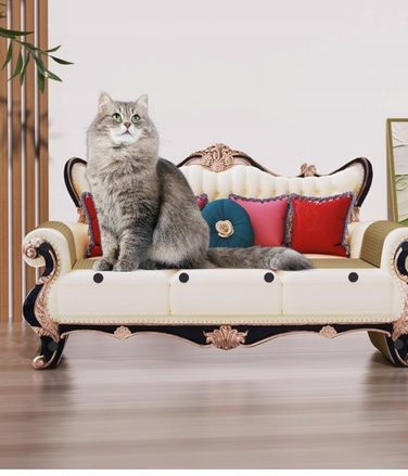 Картонна дряпалка-ліжечко для котів Ecarla у формі дивана, 60x27x33см, KOT19