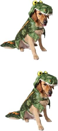 Теплий костюм крокодила для собак FRCOLOR: м'який, зручний, для маленьких собак, цуценят та котів. Ідеально для фотосесій, свят та Хелловіну (2 шт.)