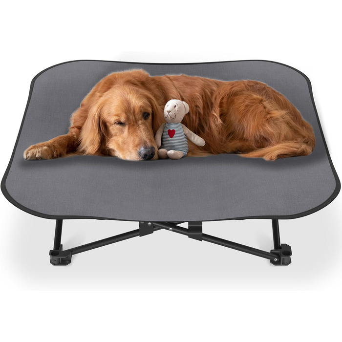 Крісло-ліжко для собак та котів 68x68x21 см, складне, підняте, з дихаючого поліестеру, для дому та саду