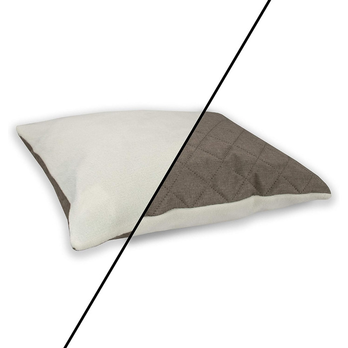 Sleepy Fox® Преміум Печеринка-ліжко для собак та котів - нагороджений дизайн, патентована модель (Бежевий, стеганий, Small: 65x55x40 см)