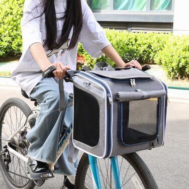 Сумка-переноска для собак на велосипед YNPQTDS: складана та портативна, для прогулянок, подорожей та активного відпочинку