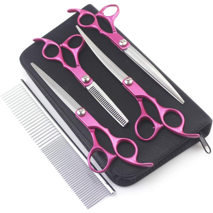 Набір професійних ножиць для грумінгу тварин: для собак та котів, з нержавіючої сталі