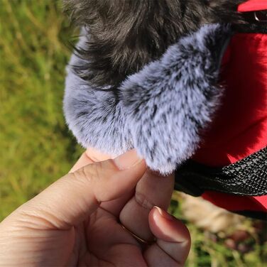 Зимові куртки для собак, жилети для собак з шлейкою, тепла куртка для собак, зимові куртки для собак для вітру та води, світловідбивачі, флісова зимова куртка для маленьких, середніх та великих собак (червоний, XL), XL, червоний