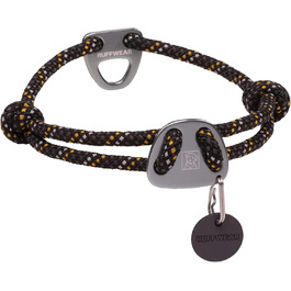 RUFFWEAR Knot-a-Collar: відбиваючий та регульований нашийник для собак з мотузки, 20'-26', Obsidian Black