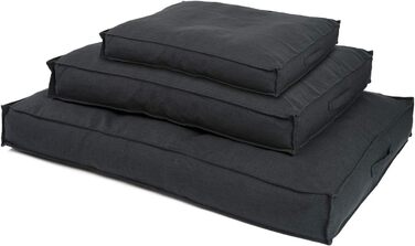 Преміум подушка для собак JAMAXX Orthopädisch з Memory Foam, чохол з льону, що стирається, захист від вологи, м'яка та комфортна, PDB1005 (S) 65x50 (L 120x90), антрацит