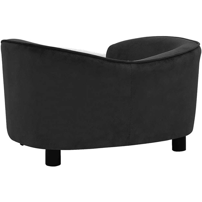 Софа для собак VidaXL чорна 69x49x40 см, м'яке ліжко для собак/кішок