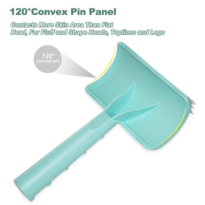 Щітка для собак з довгим волоссям, для котів та собак з довгою та короткою шерстю, масажна щітка для догляду за шерстю (зелена)