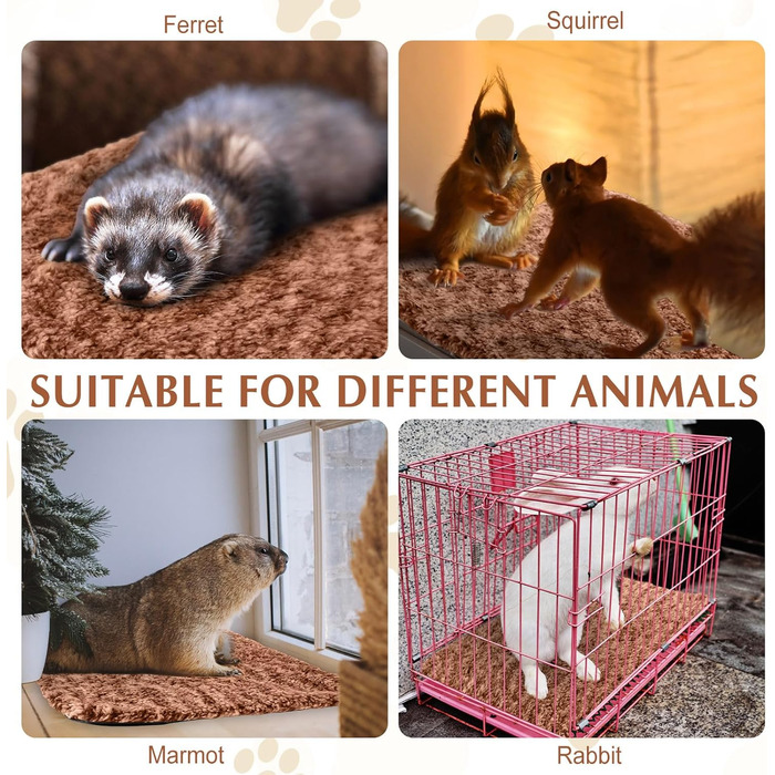 Самогріюча котяча ковдра Photect: тепла та зручна для вашого улюбленця. 40 x 50 см, темно-коричневий колір, легко прати.