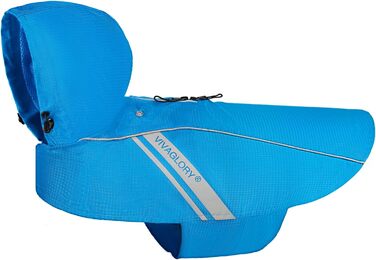 Дощовик для собак VIVAGLORY, водонепроникний, з підкладкою, для зими, XS, блакитний (обхват грудей 38.1-45.7 см)